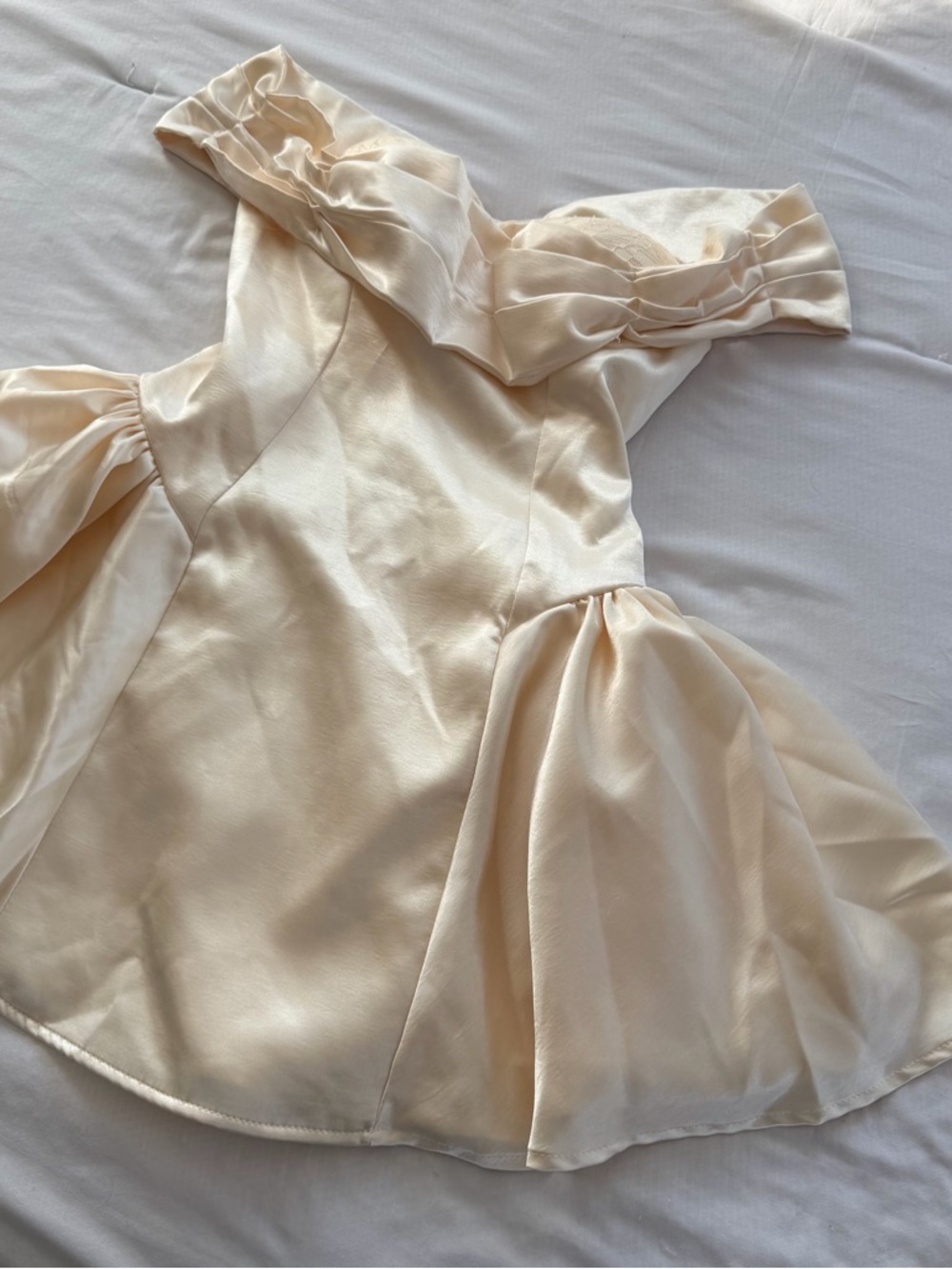 Ivory Off-Shoulder Party Dress